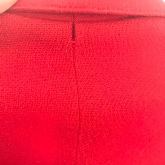 VINTAGE**Century Boston Sz12 RedWool Blend Blazer w/Crest Patch PrepSchool Style - Picture 4 of 4